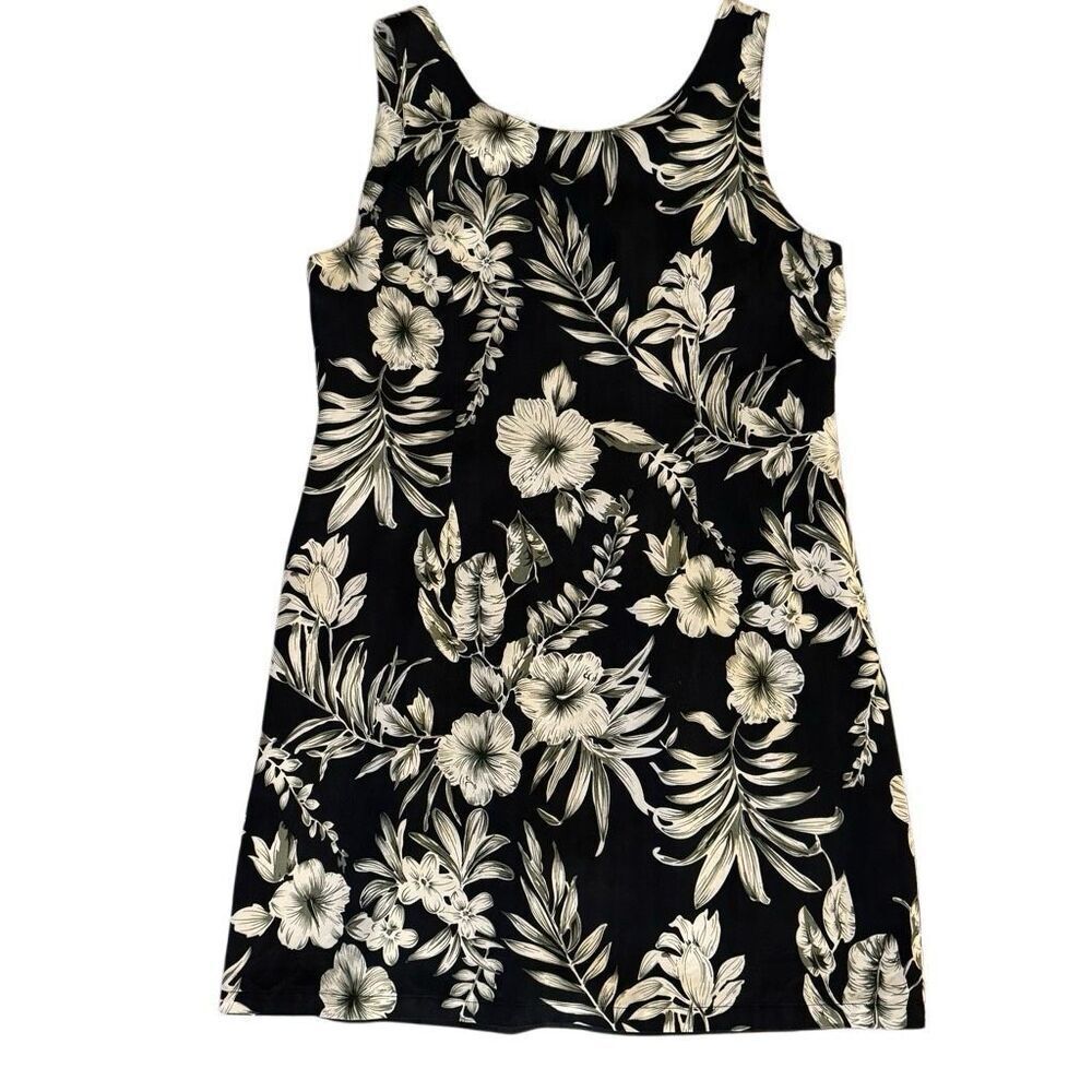 Pineapple Moon Vintage Silk Tropical Floral Mini Dress XL